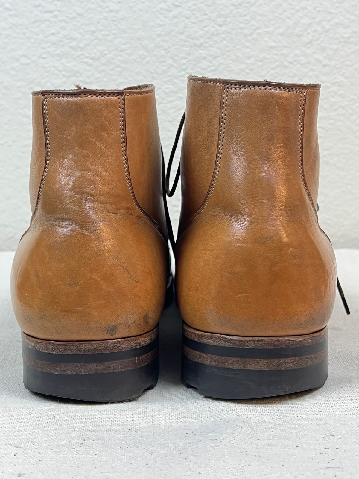 Photo by wabi_sabione on November 6, 2025 of the Viberg Service Boot in Shinki Natural Horsebutt.