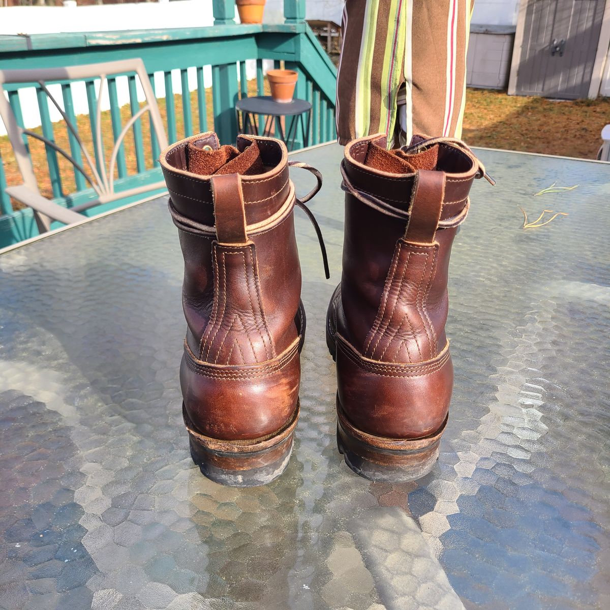 Photo by UrsusAstartes on December 4, 2023 of the Nicks Overlander in Horween Brown Chromexcel.