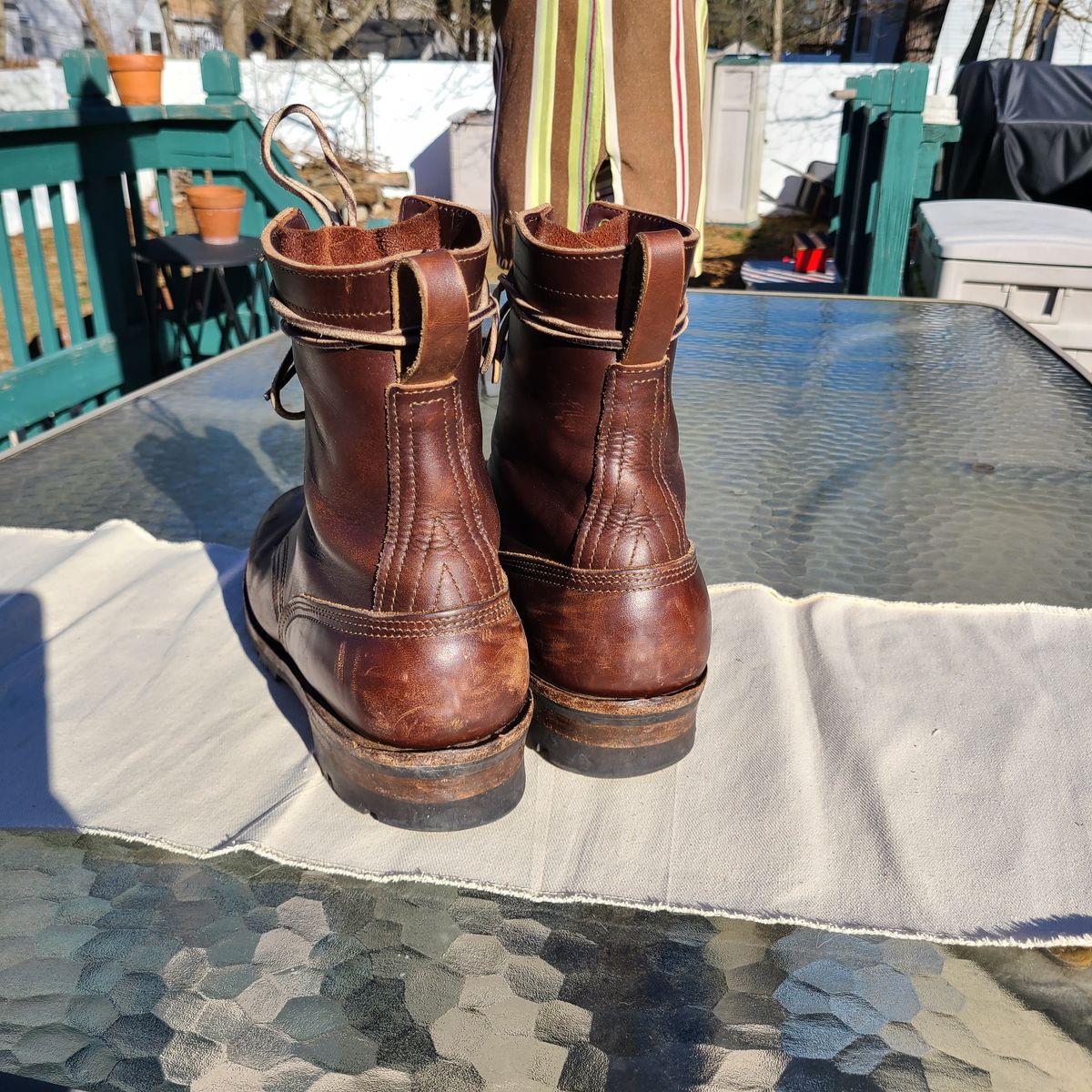 Photo by UrsusAstartes on February 4, 2024 of the Nicks Overlander in Horween Brown Chromexcel.