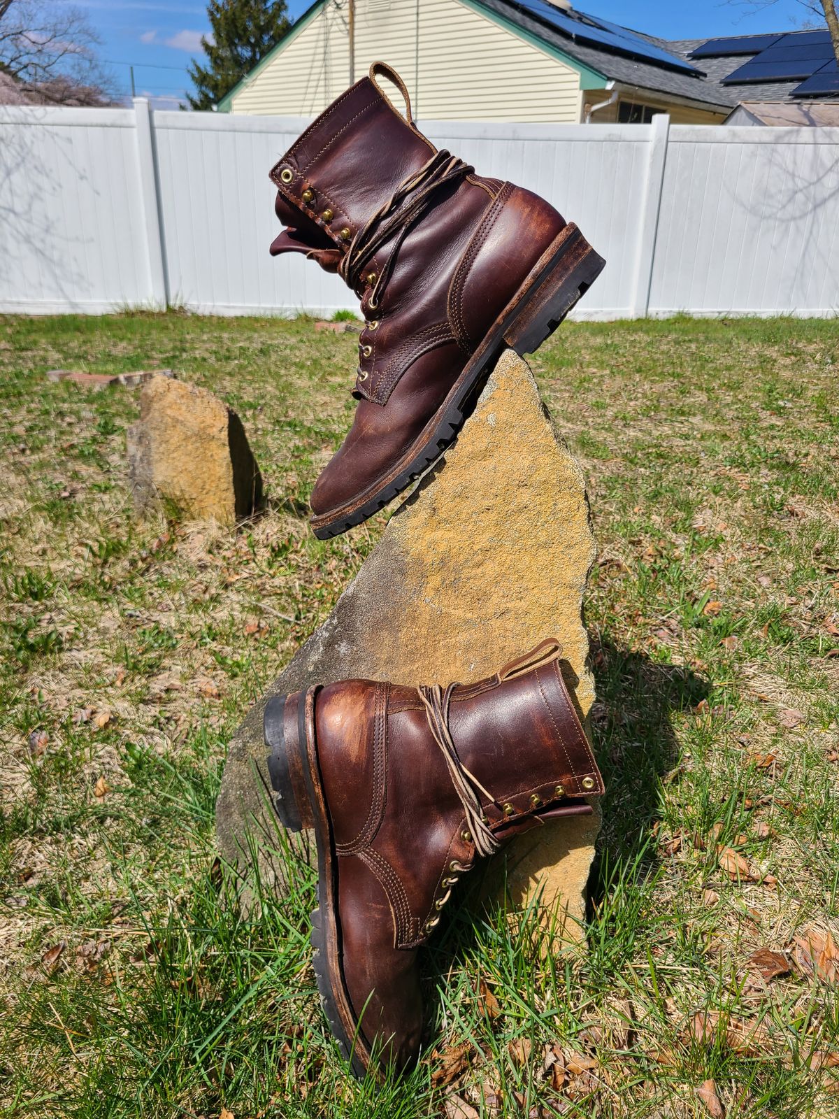 Photo by UrsusAstartes on April 1, 2024 of the Nicks Overlander in Horween Brown Chromexcel.