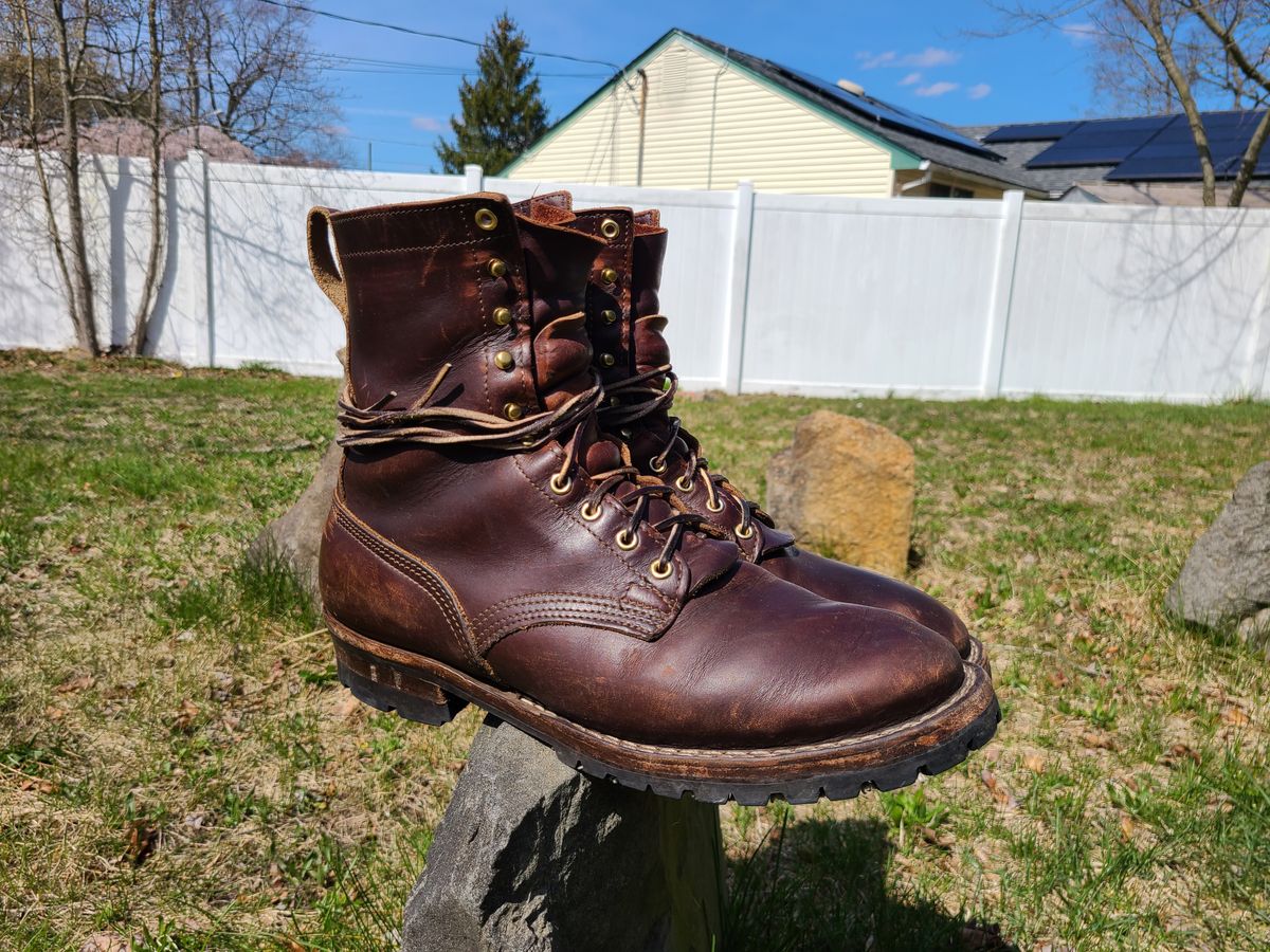 Photo by UrsusAstartes on April 1, 2024 of the Nicks Overlander in Horween Brown Chromexcel.