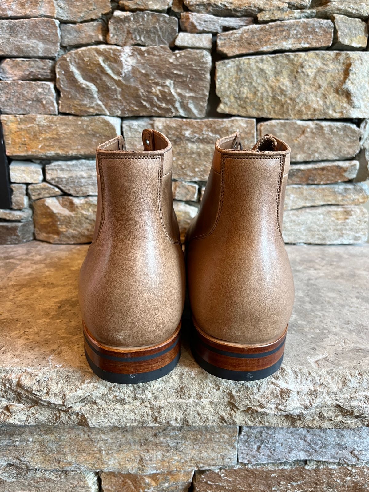 Photo by PerHansa on October 1, 2023 of the Viberg Service Boot in Horween Natural Chromexcel.