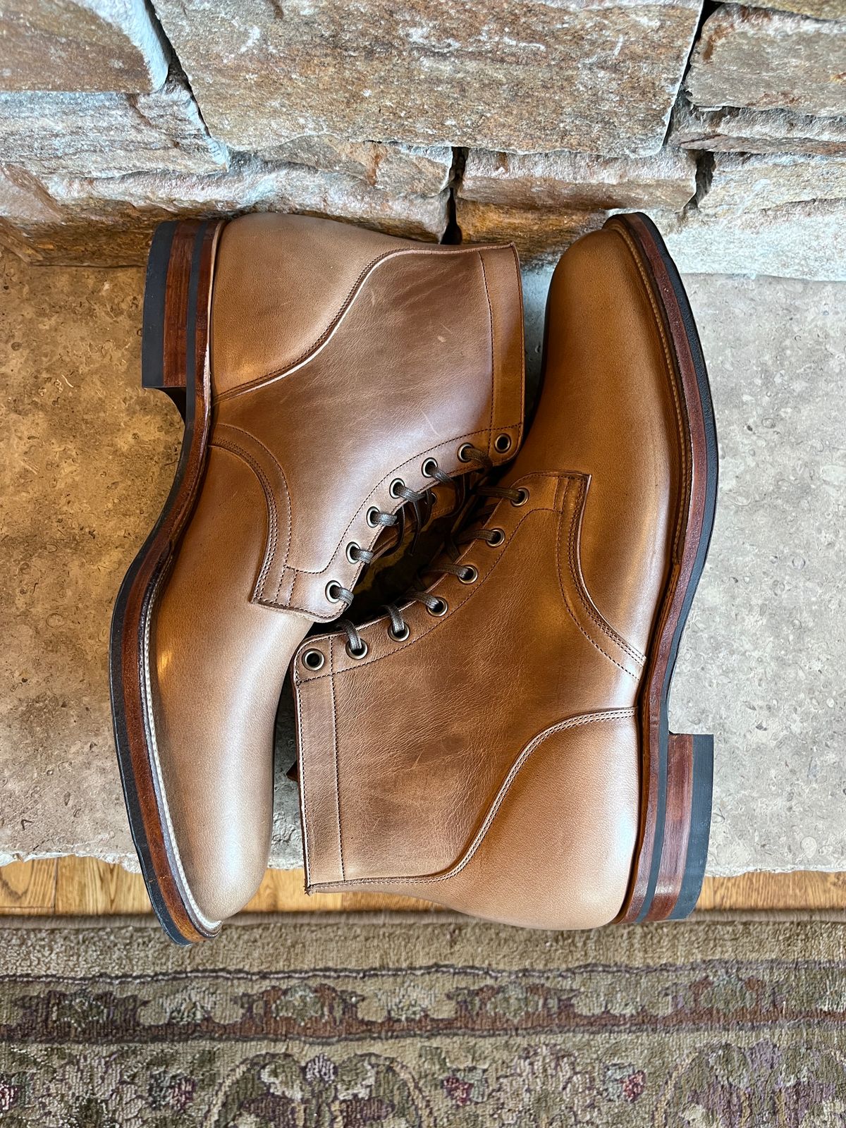 Photo by PerHansa on October 1, 2023 of the Viberg Service Boot in Horween Natural Chromexcel.