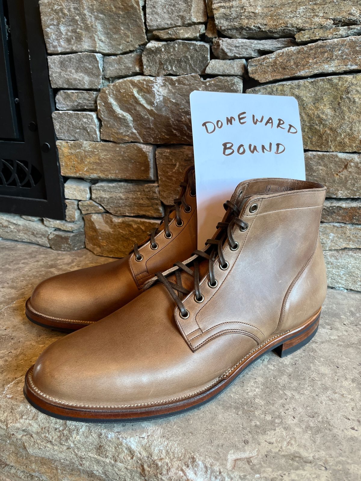 Photo by PerHansa on October 1, 2023 of the Viberg Service Boot in Horween Natural Chromexcel.