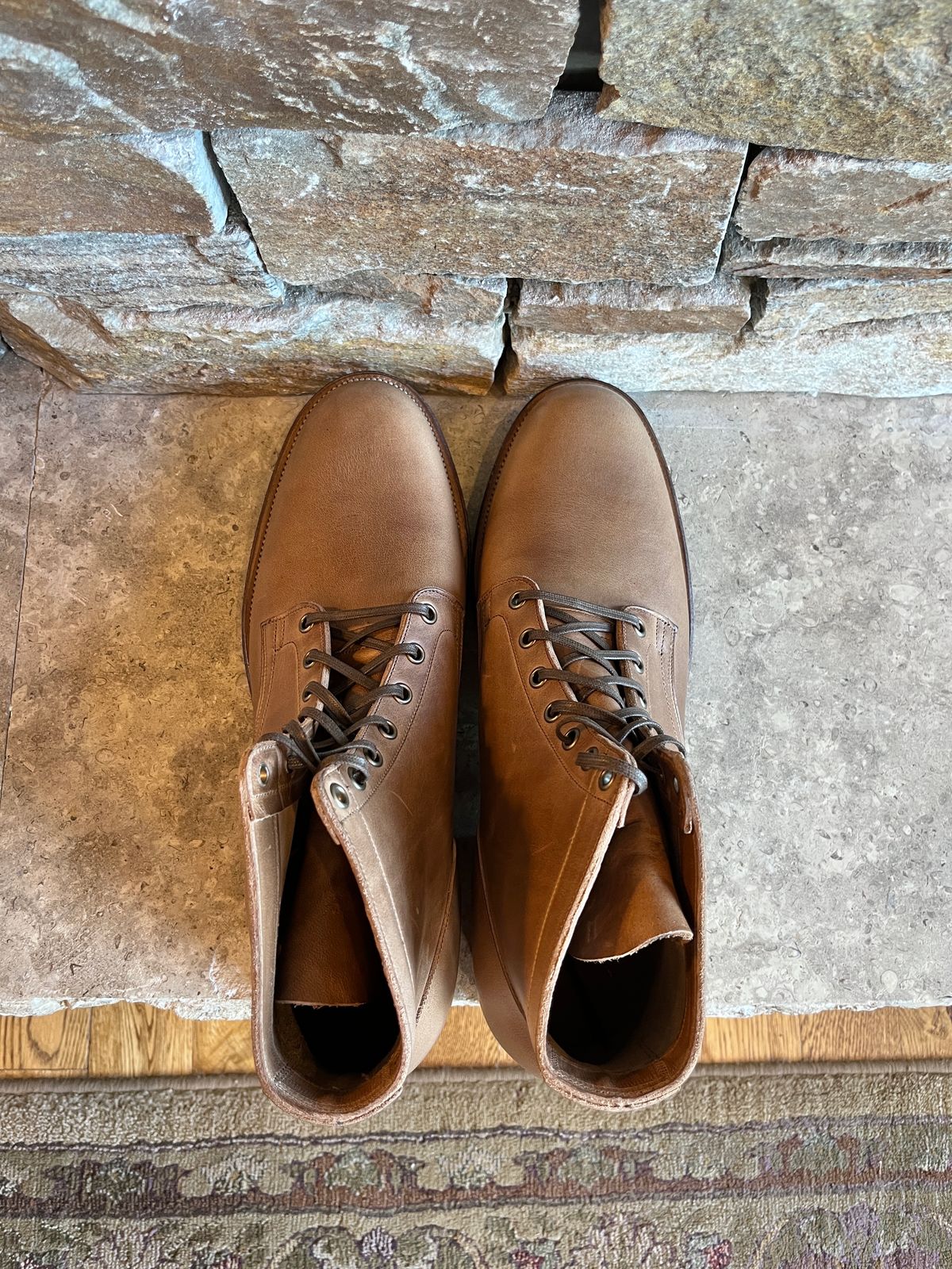 Photo by PerHansa on October 1, 2023 of the Viberg Service Boot in Horween Natural Chromexcel.