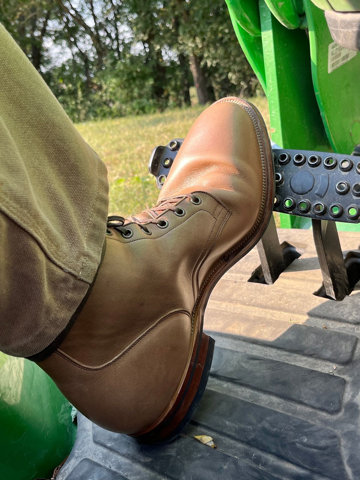 Photo by PerHansa on November 4, 2023 of the Viberg Service Boot in Horween Natural Chromexcel.