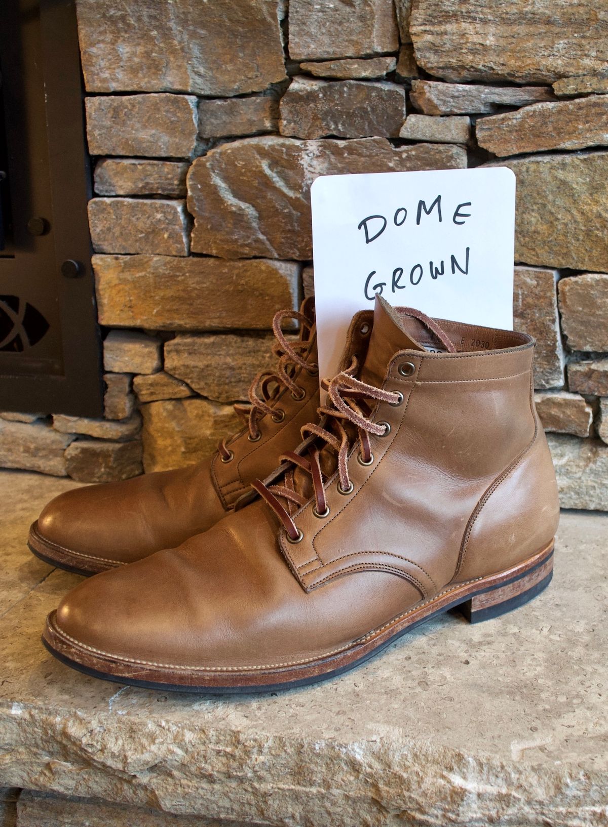 Photo by PerHansa on November 4, 2023 of the Viberg Service Boot in Horween Natural Chromexcel.