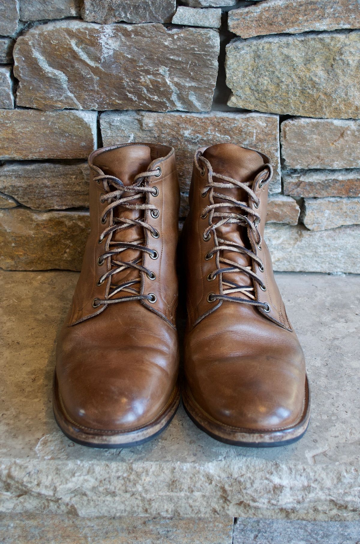 Photo by PerHansa on March 4, 2024 of the Viberg Service Boot in Horween Natural Chromexcel.