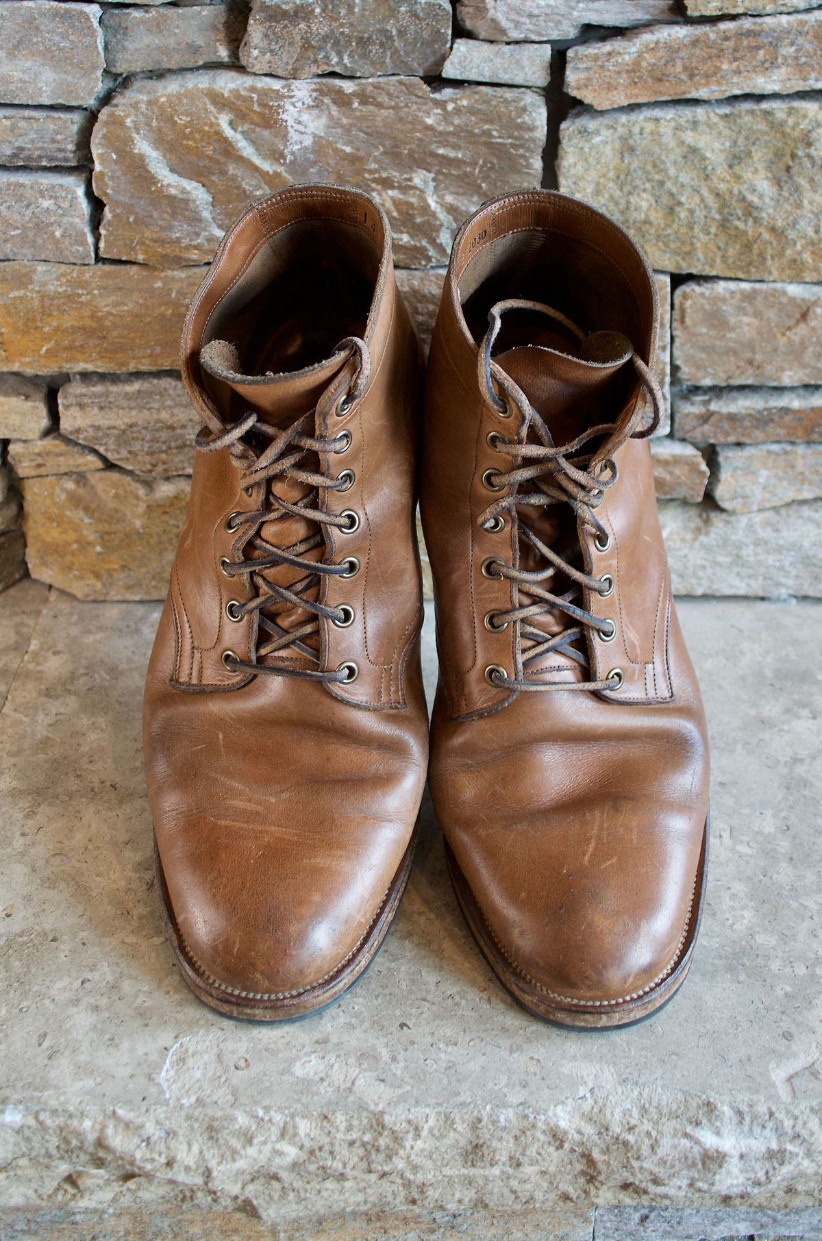 Photo by PerHansa on April 2, 2024 of the Viberg Service Boot in Horween Natural Chromexcel.