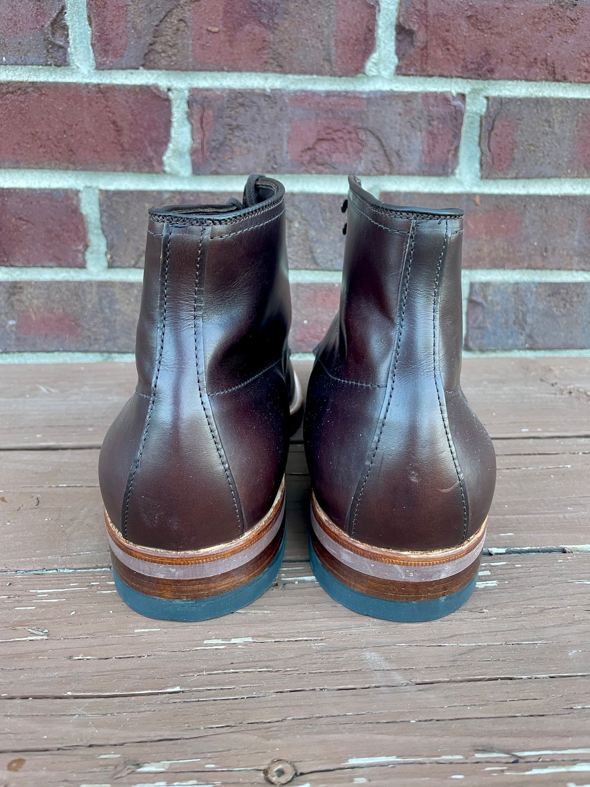Photo by PerHansa on October 2, 2022 of the Alden Indy Boot in Horween Brown Chromexcel.