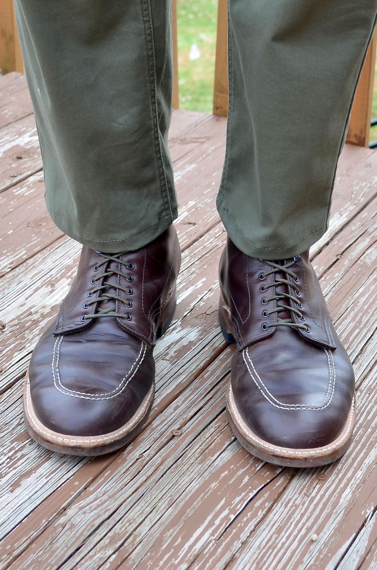 Photo by PerHansa on November 5, 2022 of the Alden Indy Boot in Horween Brown Chromexcel.