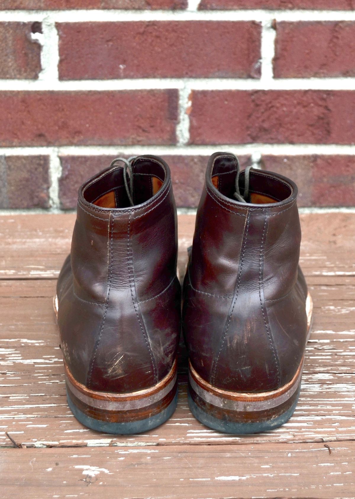 Photo by PerHansa on November 5, 2022 of the Alden Indy Boot in Horween Brown Chromexcel.