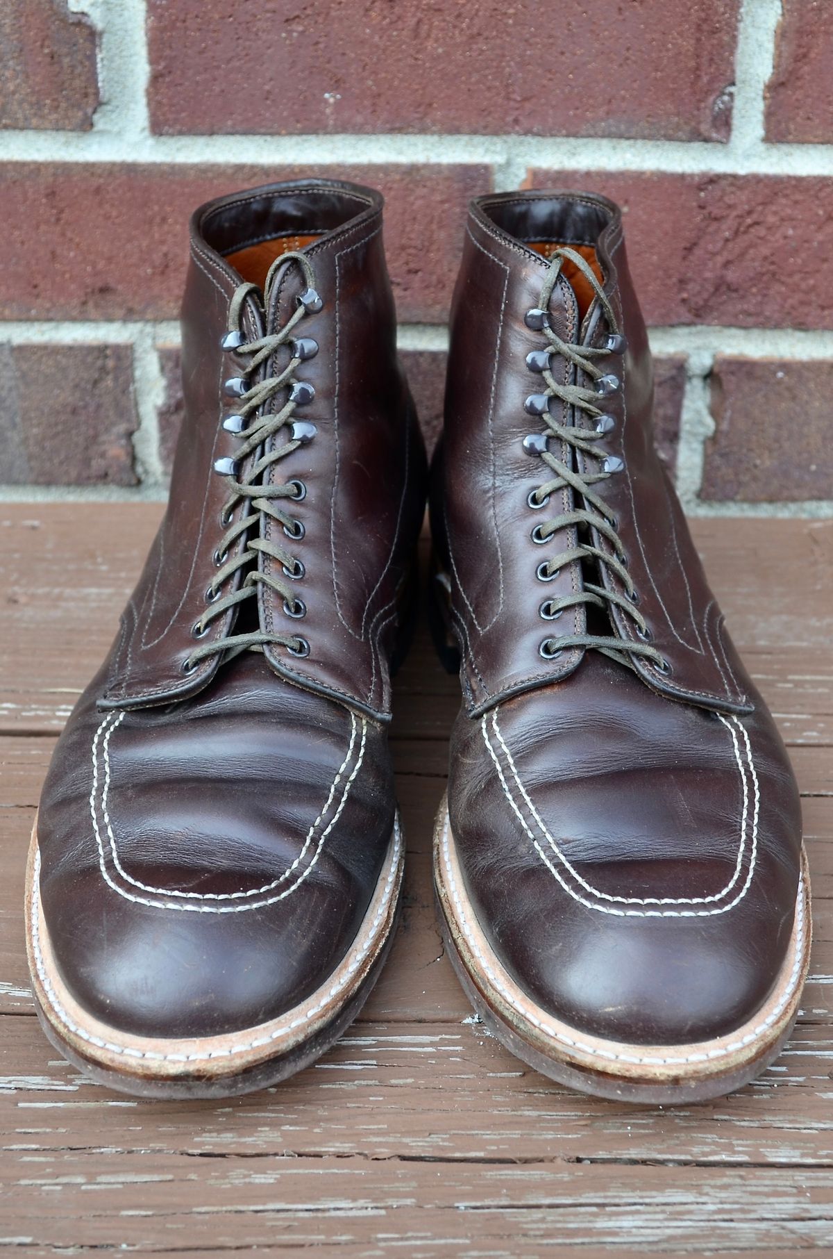 Photo by PerHansa on November 5, 2022 of the Alden Indy Boot in Horween Brown Chromexcel.