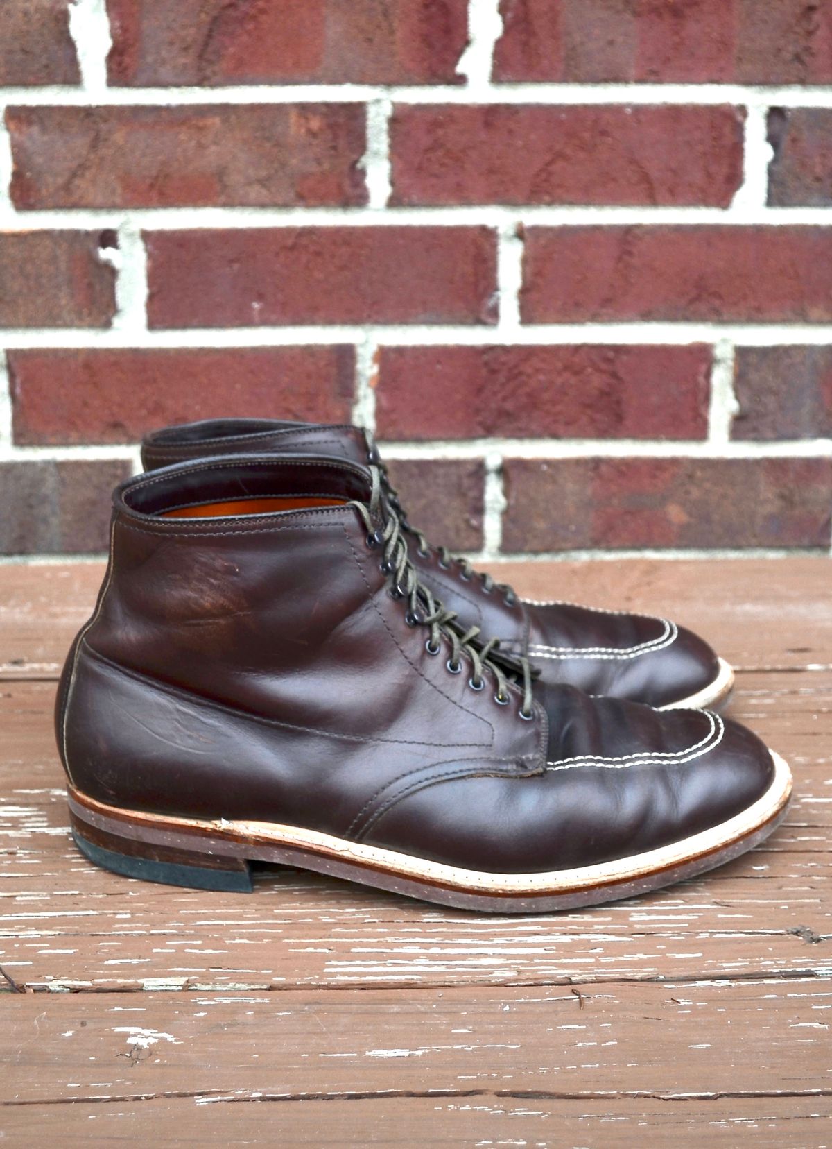 Photo by PerHansa on November 5, 2022 of the Alden Indy Boot in Horween Brown Chromexcel.