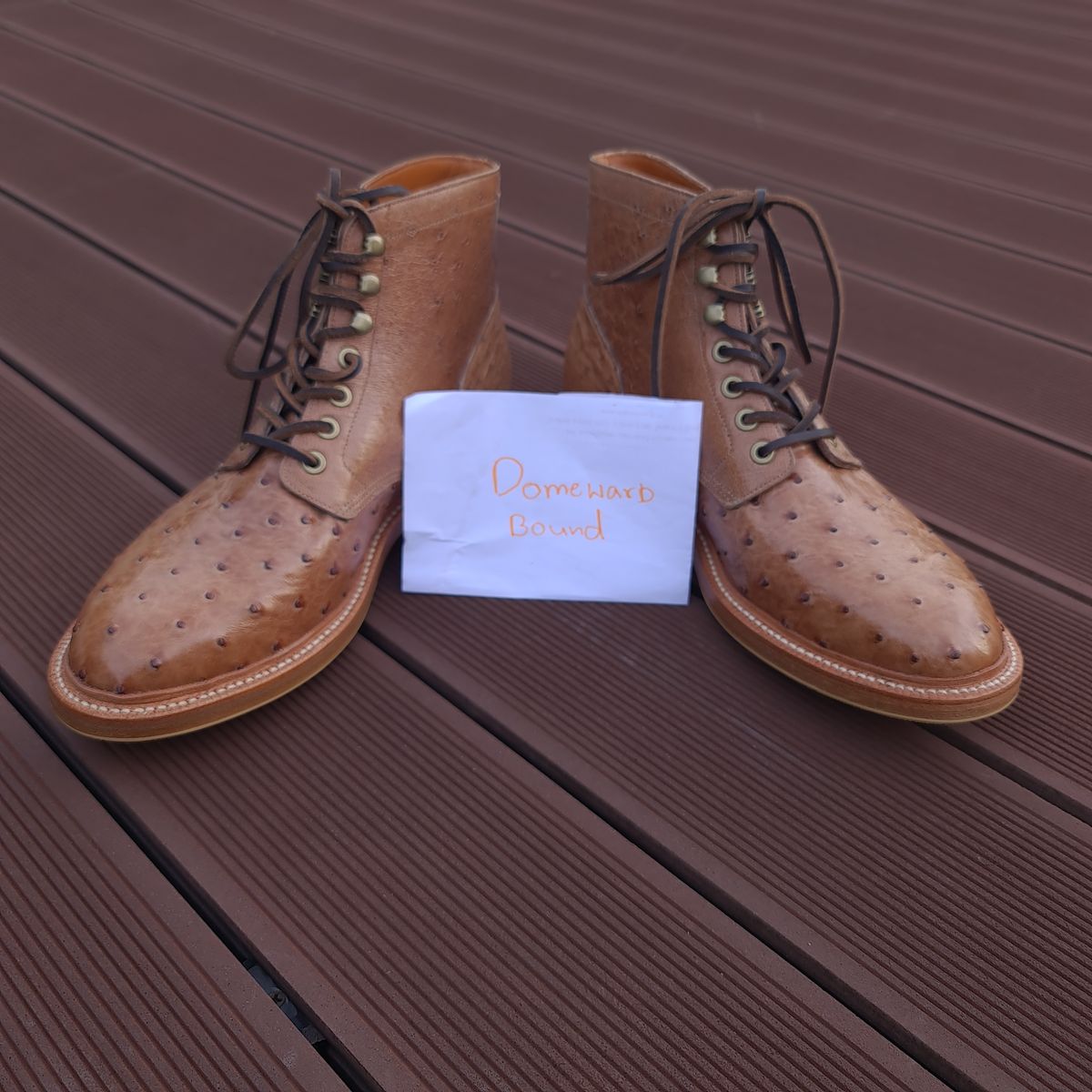 Photo by nutztee on October 1, 2023 of the Grant Stone Diesel Boot in Ranger Ostrich.