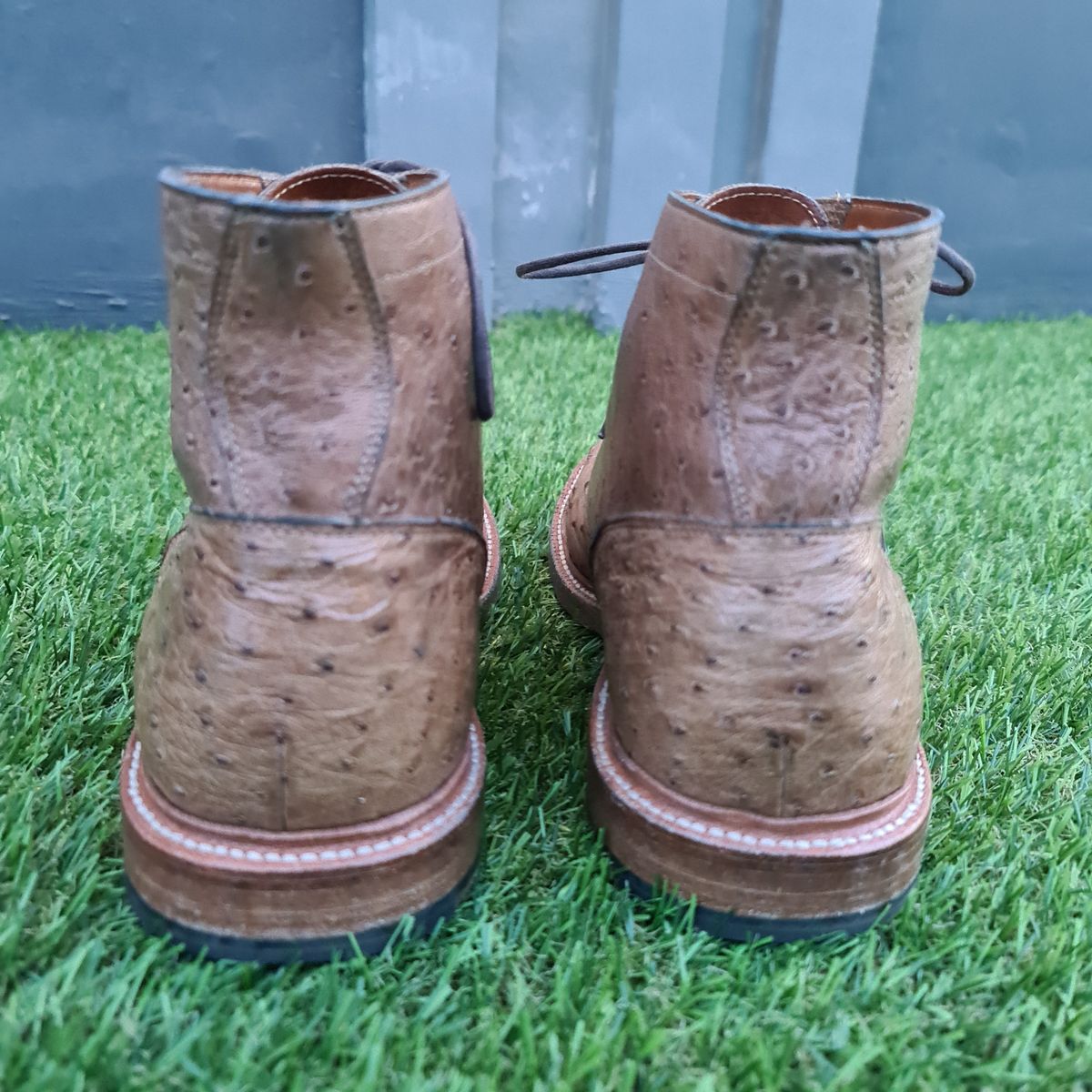 Photo by nutztee on December 1, 2023 of the Grant Stone Diesel Boot in Ranger Ostrich.