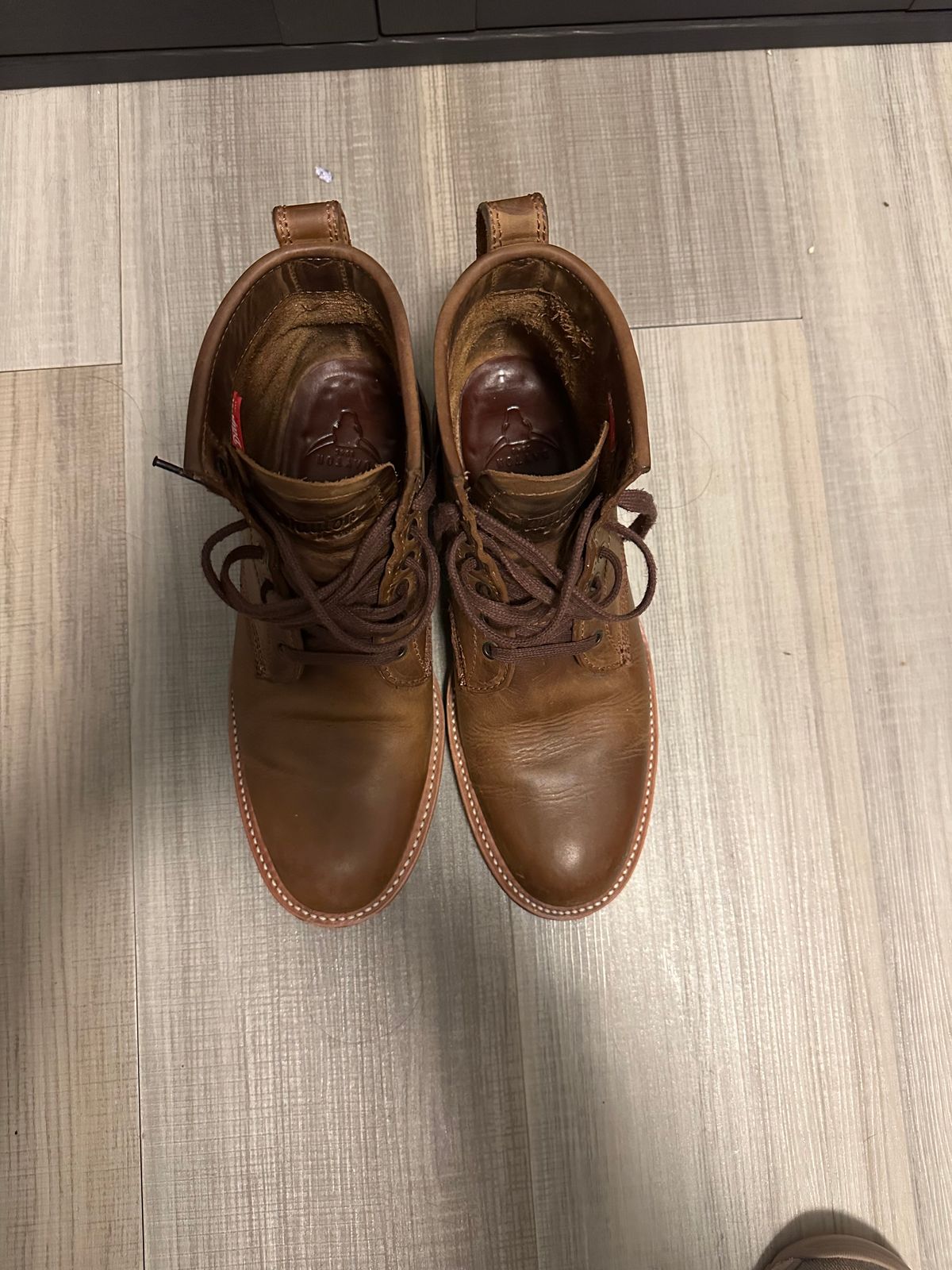 Photo by n_1n on December 6, 2024 of the Dayton Boots Service Boot in Brown Pullup.