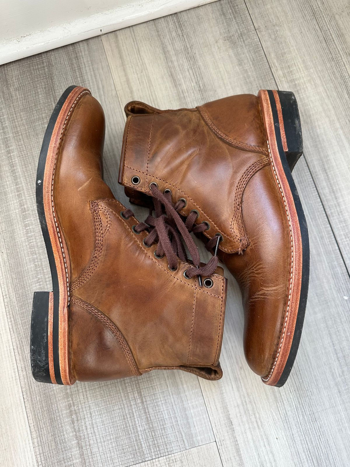 Photo by n_1n on January 6, 2025 of the Dayton Boots Service Boot in Brown Pullup.