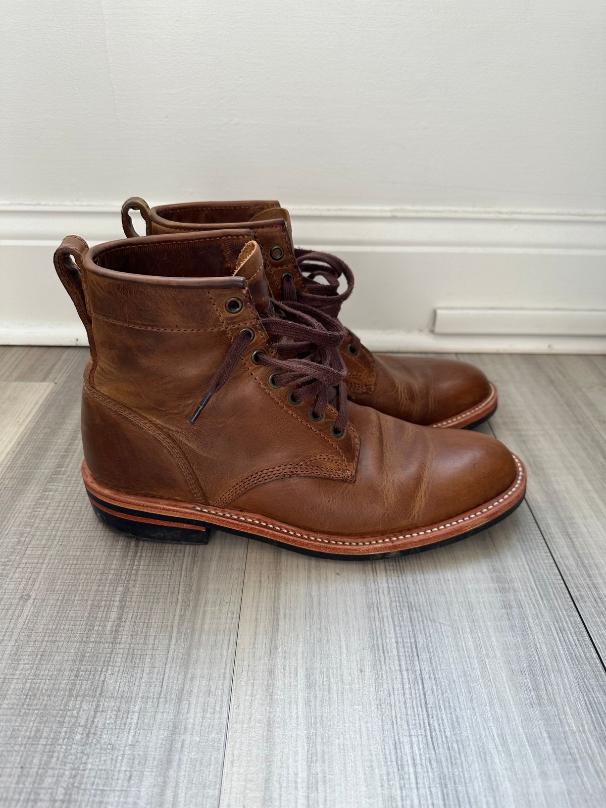 Photo by n_1n on January 6, 2025 of the Dayton Boots Service Boot in Brown Pullup.