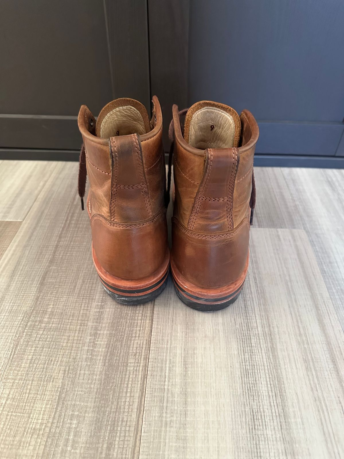 Photo by n_1n on February 5, 2025 of the Dayton Boots Service Boot in Brown Pullup.