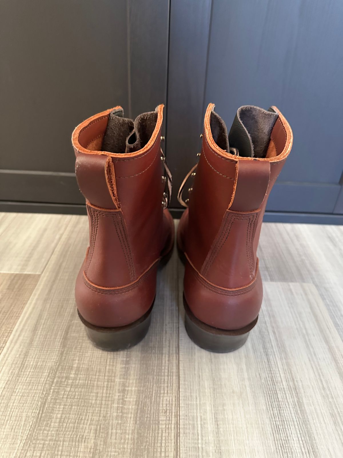 Photo by n_1n on February 5, 2025 of the JK Boots Harvester in Seidel Redwood Oil Tan.