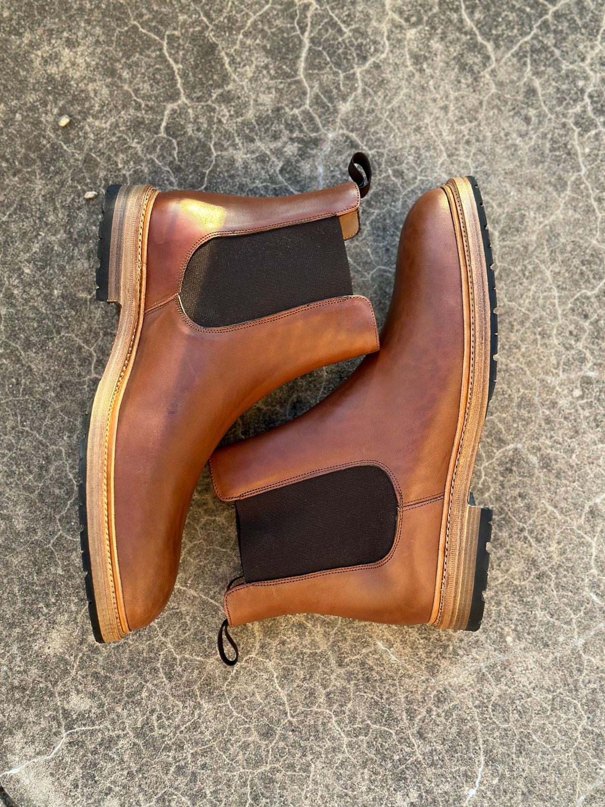 Photo by n_1n on October 2, 2023 of the Rider Boot Co. Fritz in Maryam Toscanello Horsebutt.