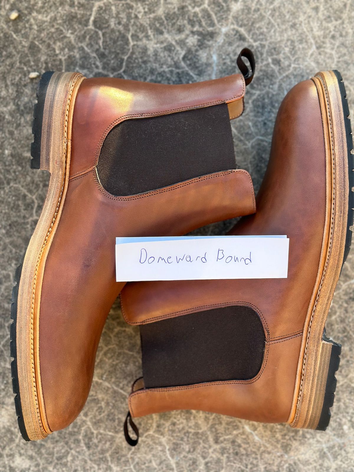 Photo by n_1n on October 2, 2023 of the Rider Boot Co. Fritz in Maryam Toscanello Horsebutt.