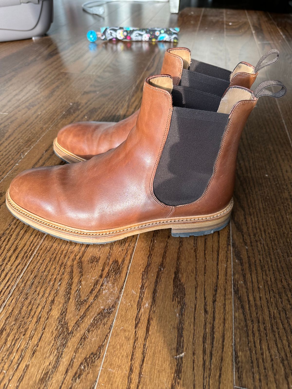 Photo by n_1n on November 6, 2023 of the Rider Boot Co. Fritz in Maryam Toscanello Horsebutt.