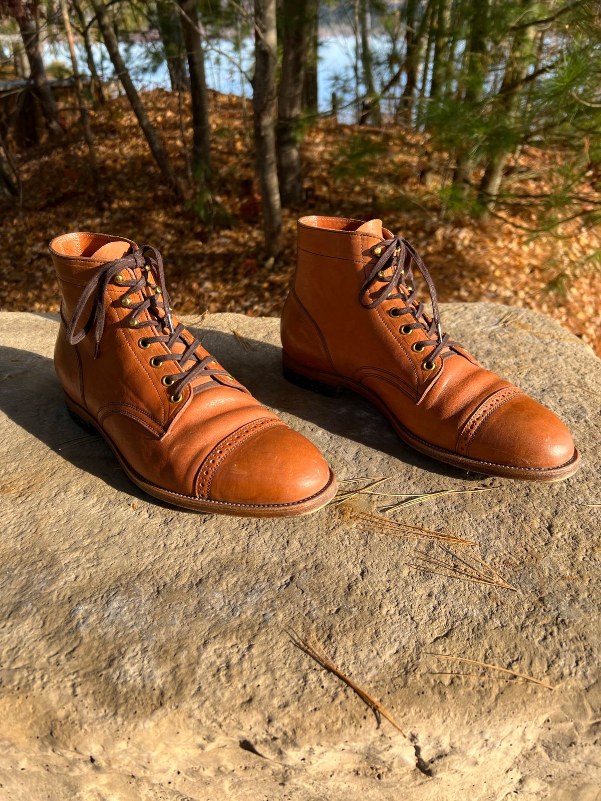 Photo by cronmok on November 3, 2022 of the Iron Boots Devil Dog in Maryam Washed Natural Horsefront.