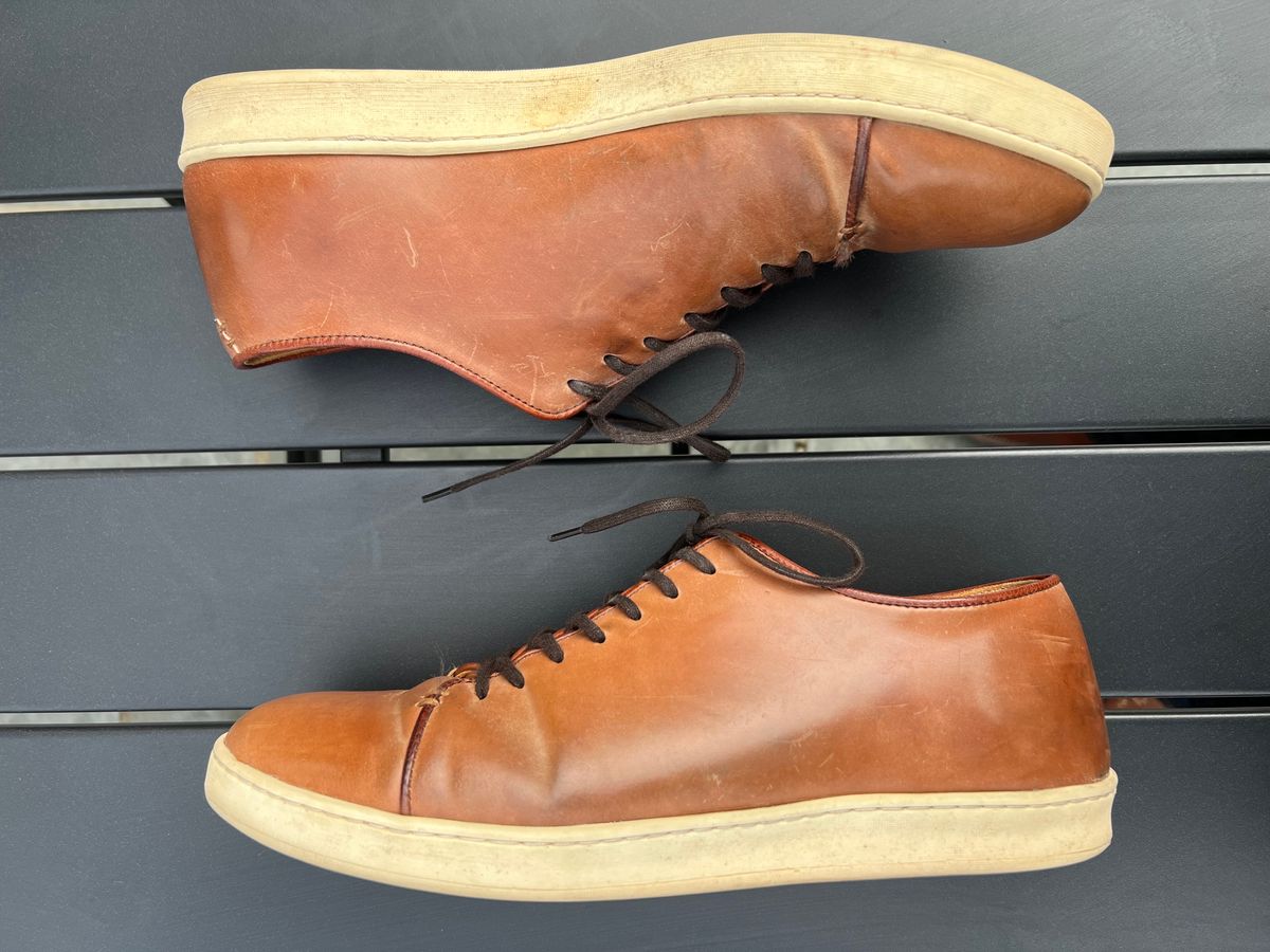 Photo by cronmok on November 2, 2023 of the Crown Northampton Harlestone in Horween Unglazed Natural Shell Cordovan.