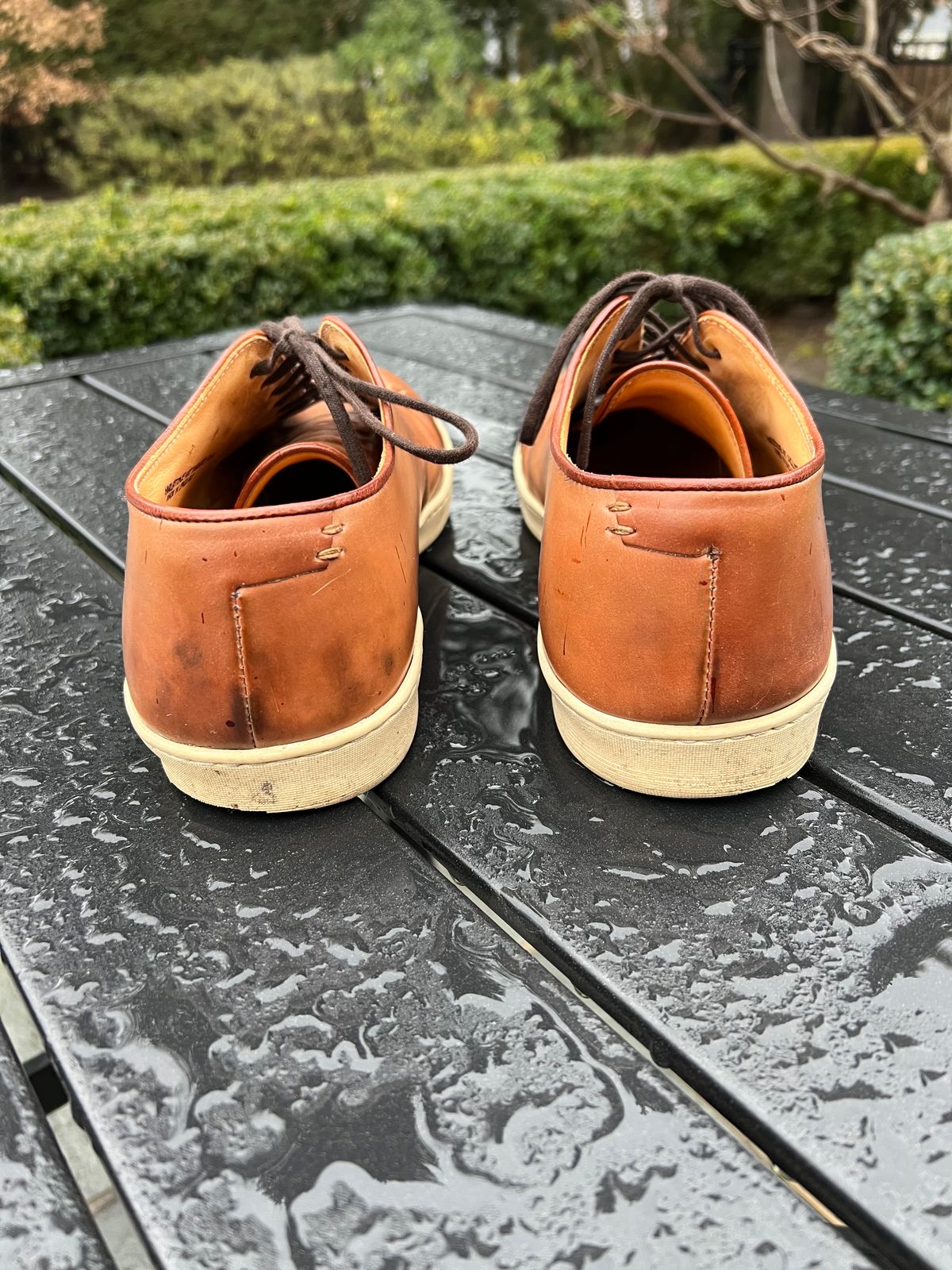 Photo by cronmok on January 2, 2024 of the Crown Northampton Harlestone in Horween Unglazed Natural Shell Cordovan.