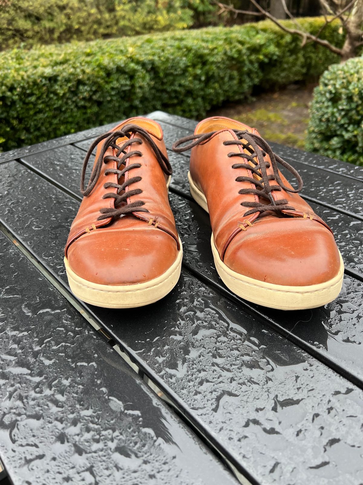 Photo by cronmok on January 2, 2024 of the Crown Northampton Harlestone in Horween Unglazed Natural Shell Cordovan.