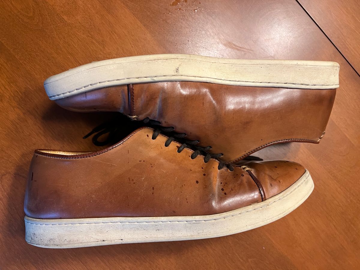 Photo by cronmok on January 2, 2024 of the Crown Northampton Harlestone in Horween Unglazed Natural Shell Cordovan.