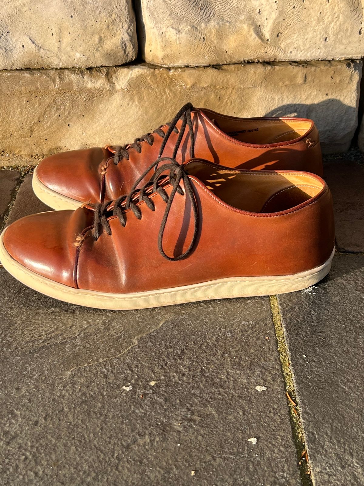 Photo by cronmok on March 4, 2024 of the Crown Northampton Harlestone in Horween Unglazed Natural Shell Cordovan.