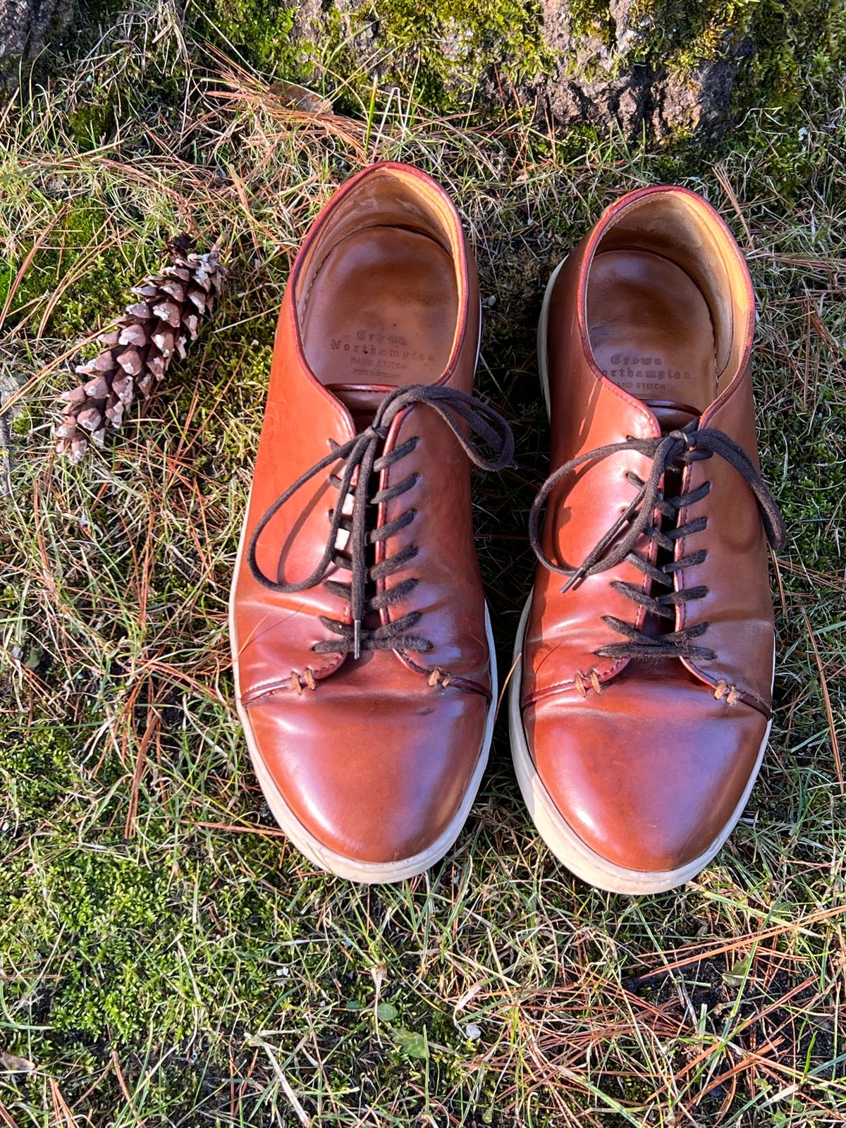 Photo by cronmok on March 4, 2024 of the Crown Northampton Harlestone in Horween Unglazed Natural Shell Cordovan.