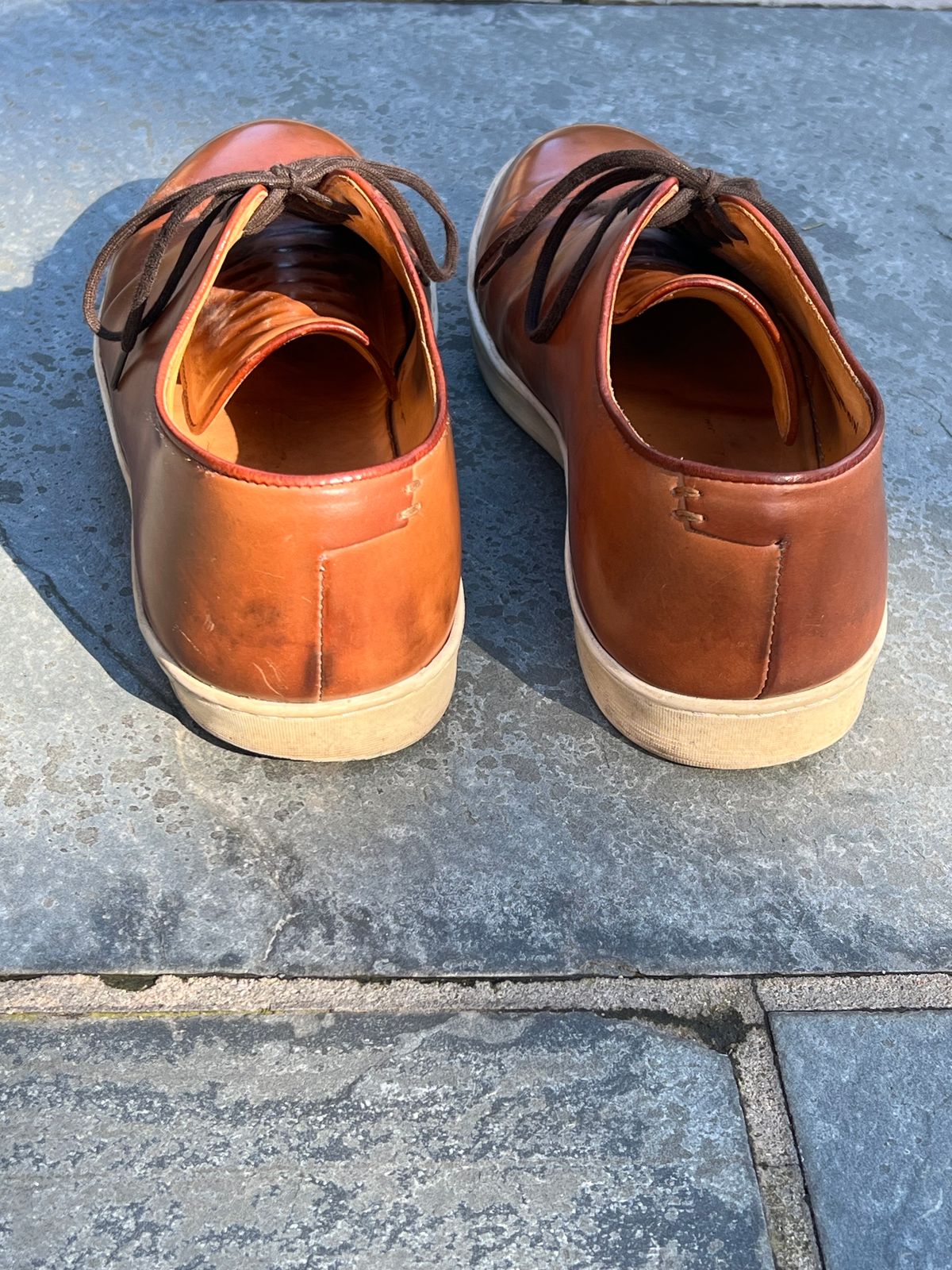 Photo by cronmok on April 1, 2024 of the Crown Northampton Harlestone in Horween Unglazed Natural Shell Cordovan.