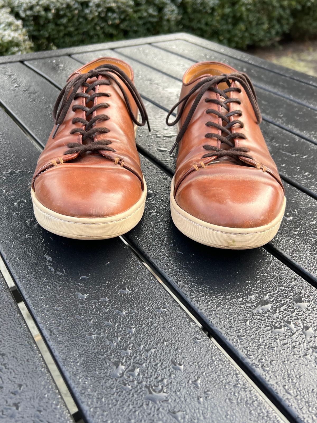 Photo by cronmok on February 4, 2024 of the Crown Northampton Harlestone in Horween Unglazed Natural Shell Cordovan.