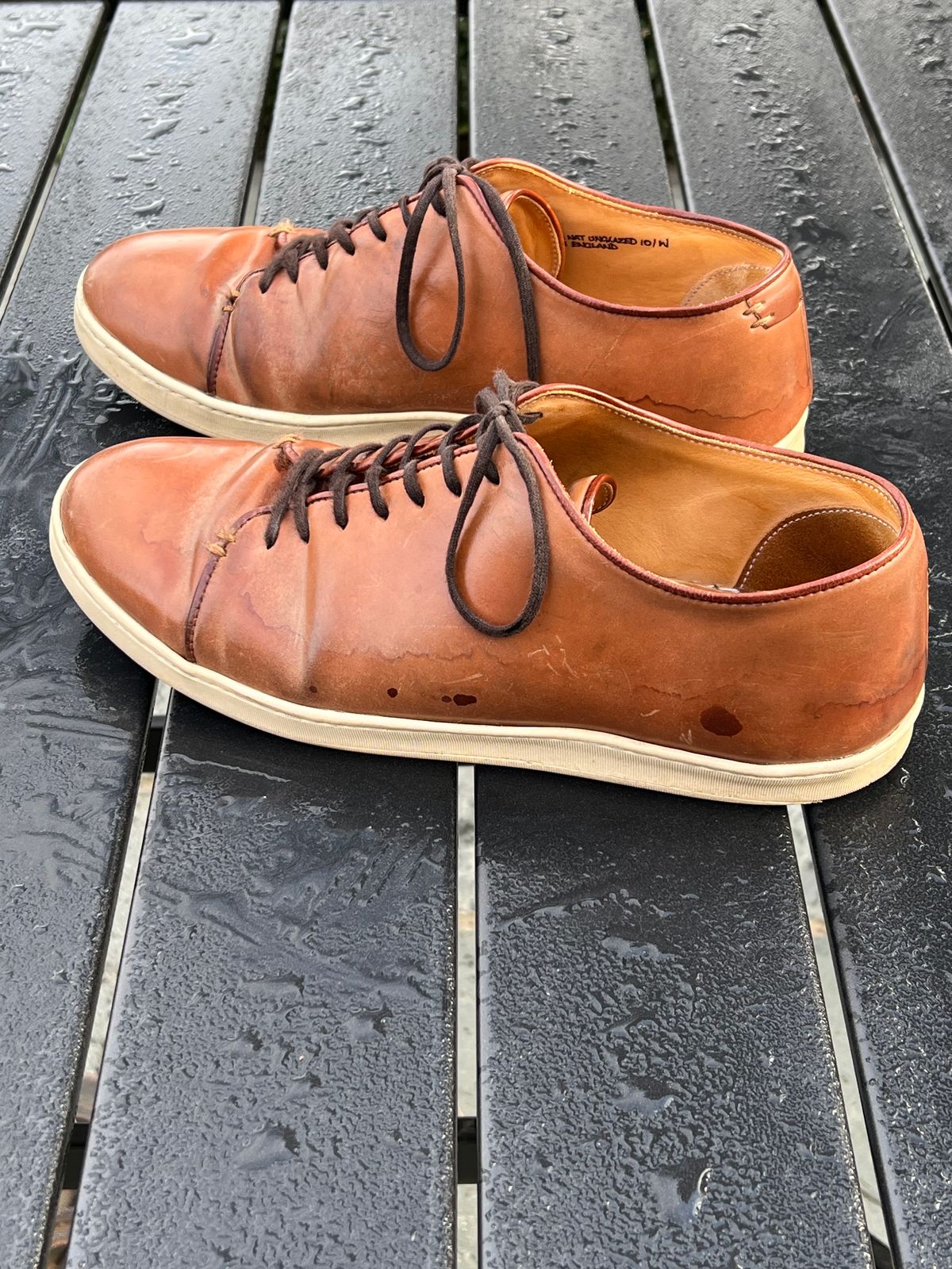 Photo by cronmok on February 4, 2024 of the Crown Northampton Harlestone in Horween Unglazed Natural Shell Cordovan.