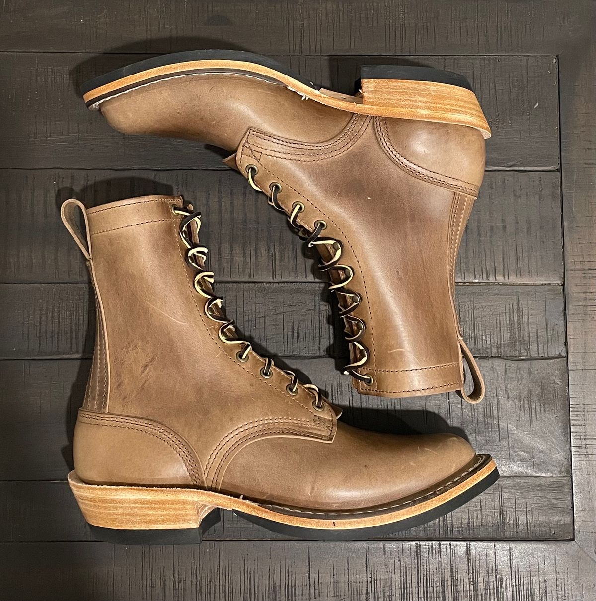 Photo by affa43 on October 11, 2023 of the Nicks Packer in Horween Natural Chromexcel.