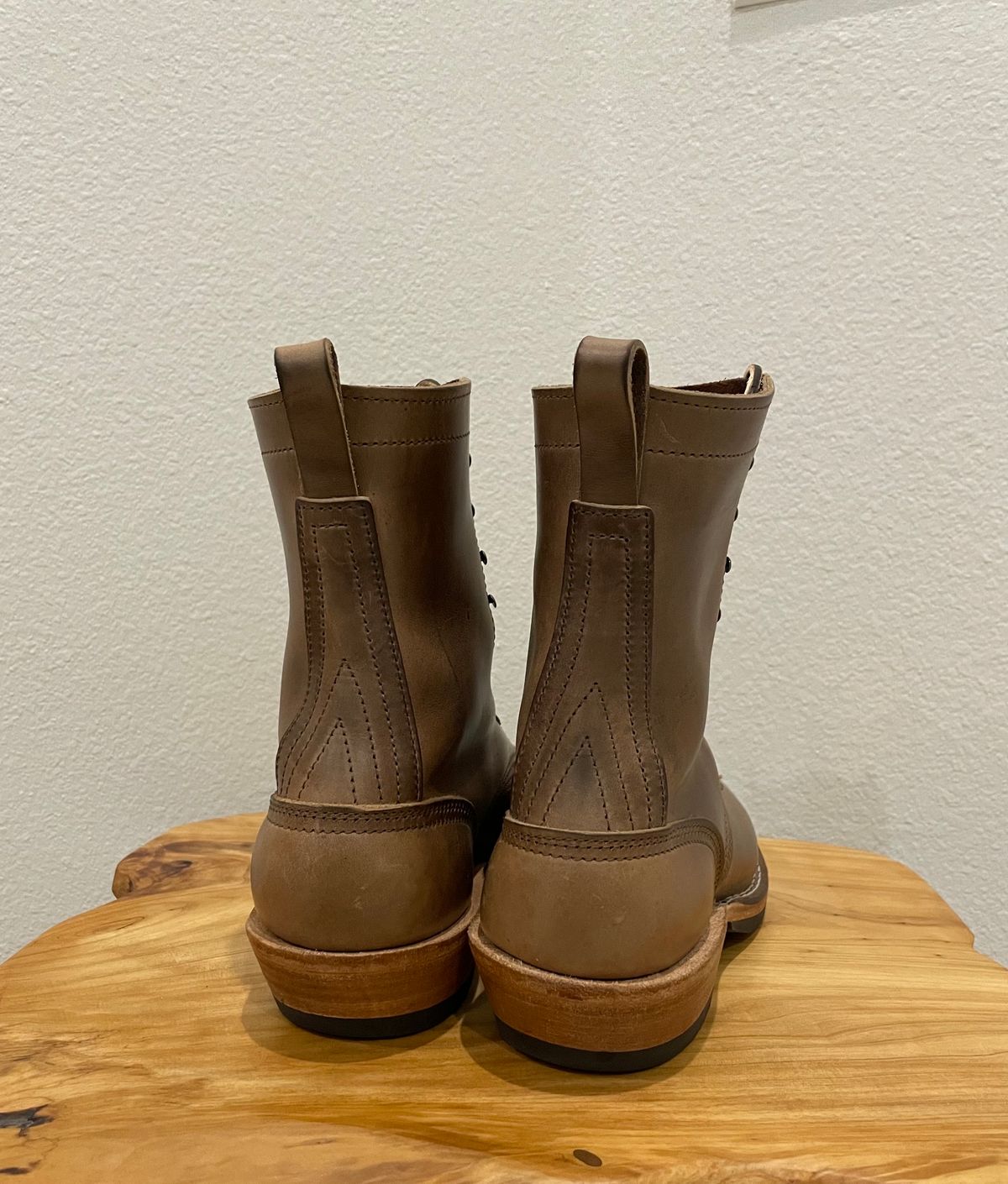 Photo by affa43 on December 6, 2023 of the Nicks Packer in Horween Natural Chromexcel.