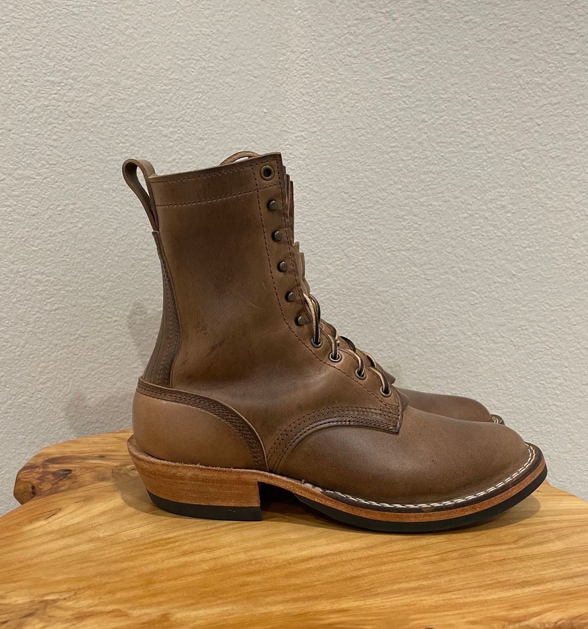 Photo by affa43 on December 6, 2023 of the Nicks Packer in Horween Natural Chromexcel.