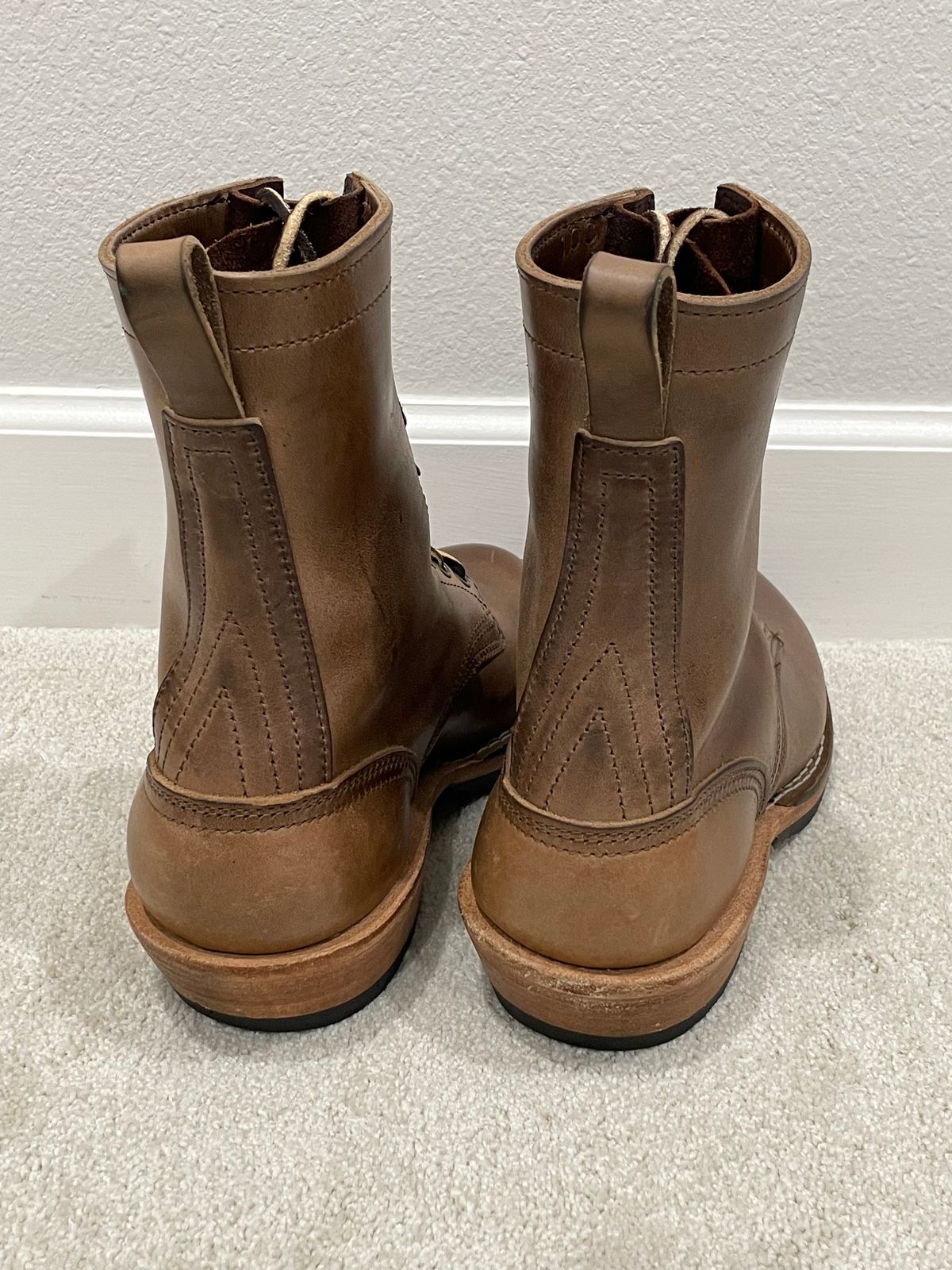 Photo by affa43 on January 6, 2024 of the Nicks Packer in Horween Natural Chromexcel.