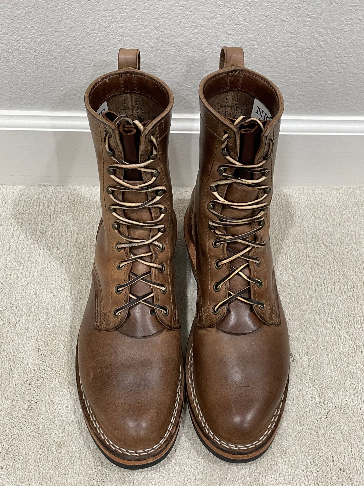 Photo by affa43 on January 6, 2024 of the Nicks Packer in Horween Natural Chromexcel.