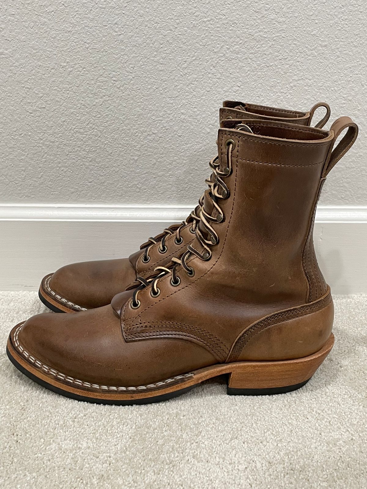 Photo by affa43 on January 6, 2024 of the Nicks Packer in Horween Natural Chromexcel.