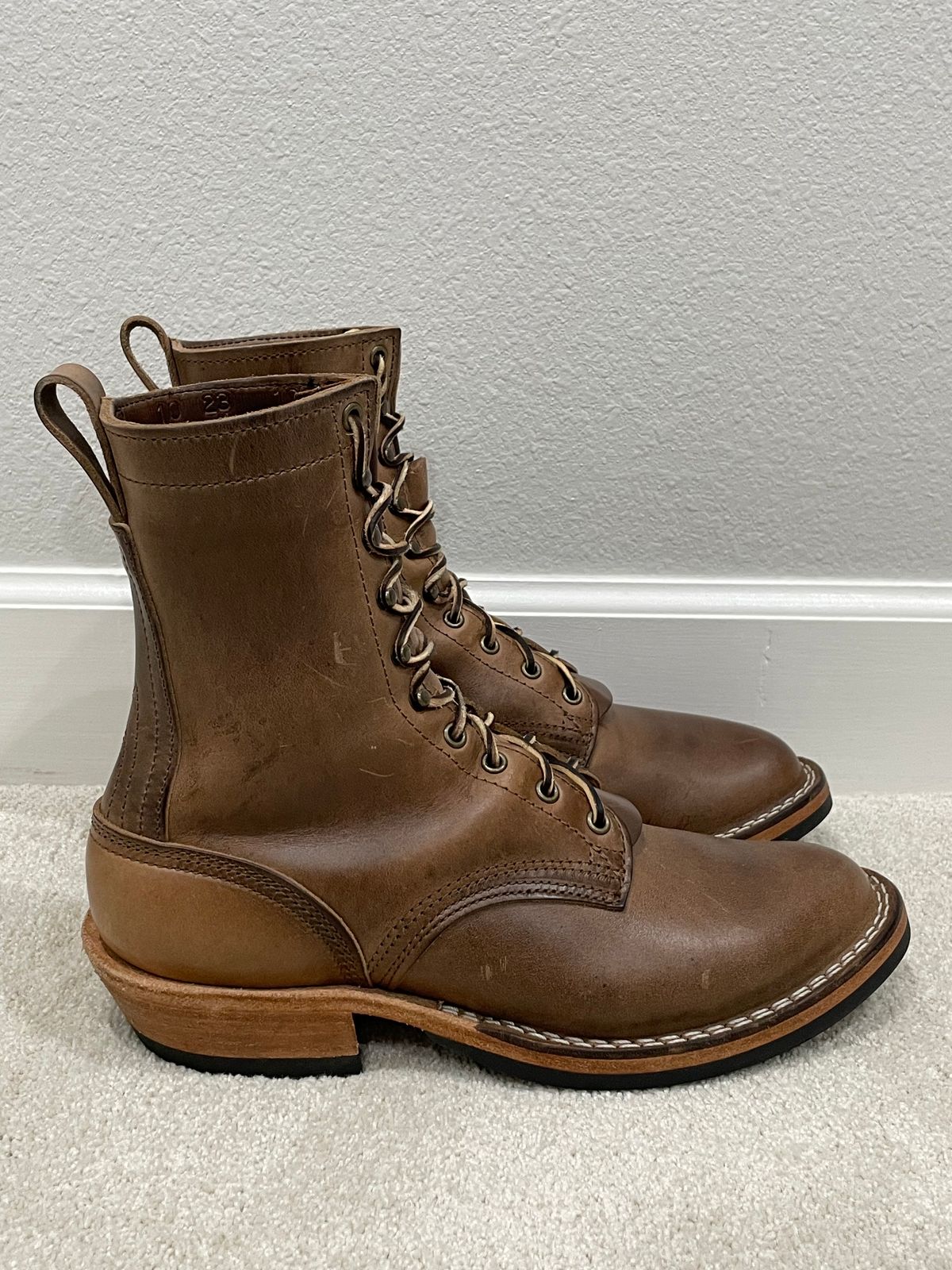 Photo by affa43 on January 6, 2024 of the Nicks Packer in Horween Natural Chromexcel.