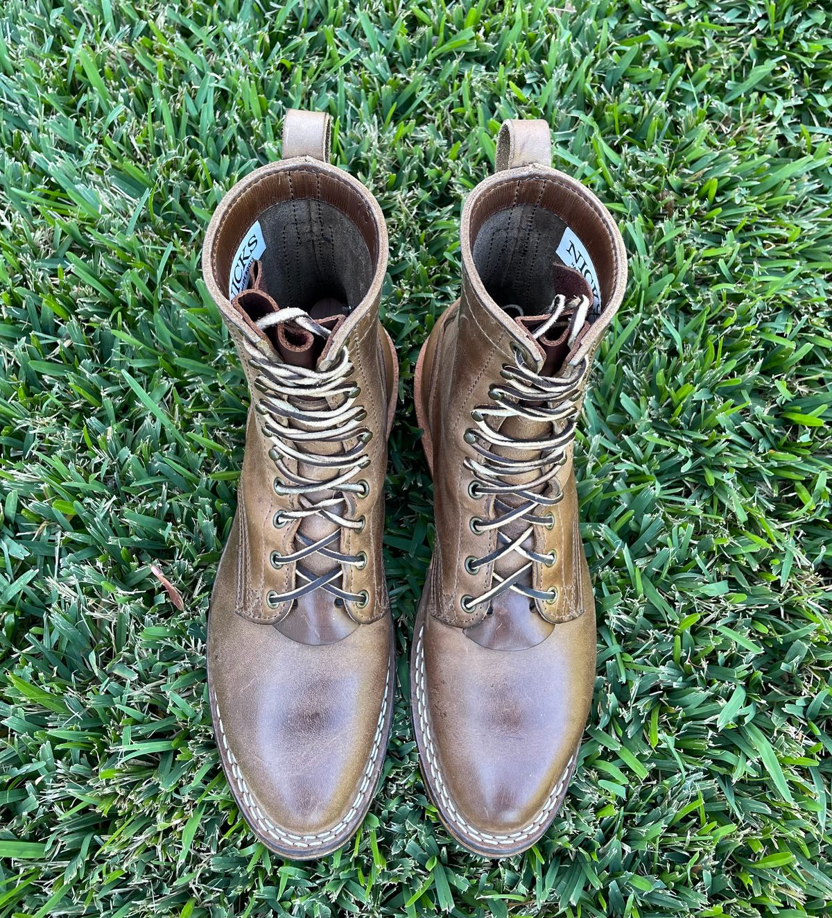Photo by affa43 on February 3, 2024 of the Nicks Packer in Horween Natural Chromexcel.