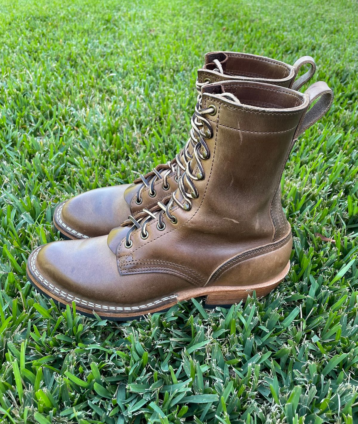 Photo by affa43 on February 3, 2024 of the Nicks Packer in Horween Natural Chromexcel.