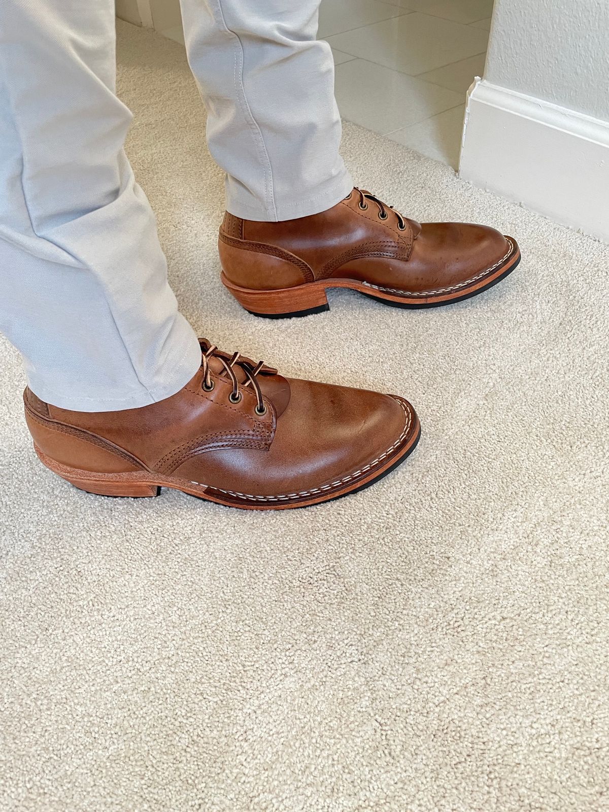 Photo by affa43 on February 3, 2024 of the Nicks Packer in Horween Natural Chromexcel.