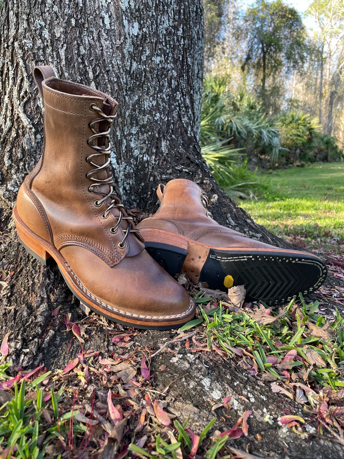 Photo by affa43 on February 3, 2024 of the Nicks Packer in Horween Natural Chromexcel.