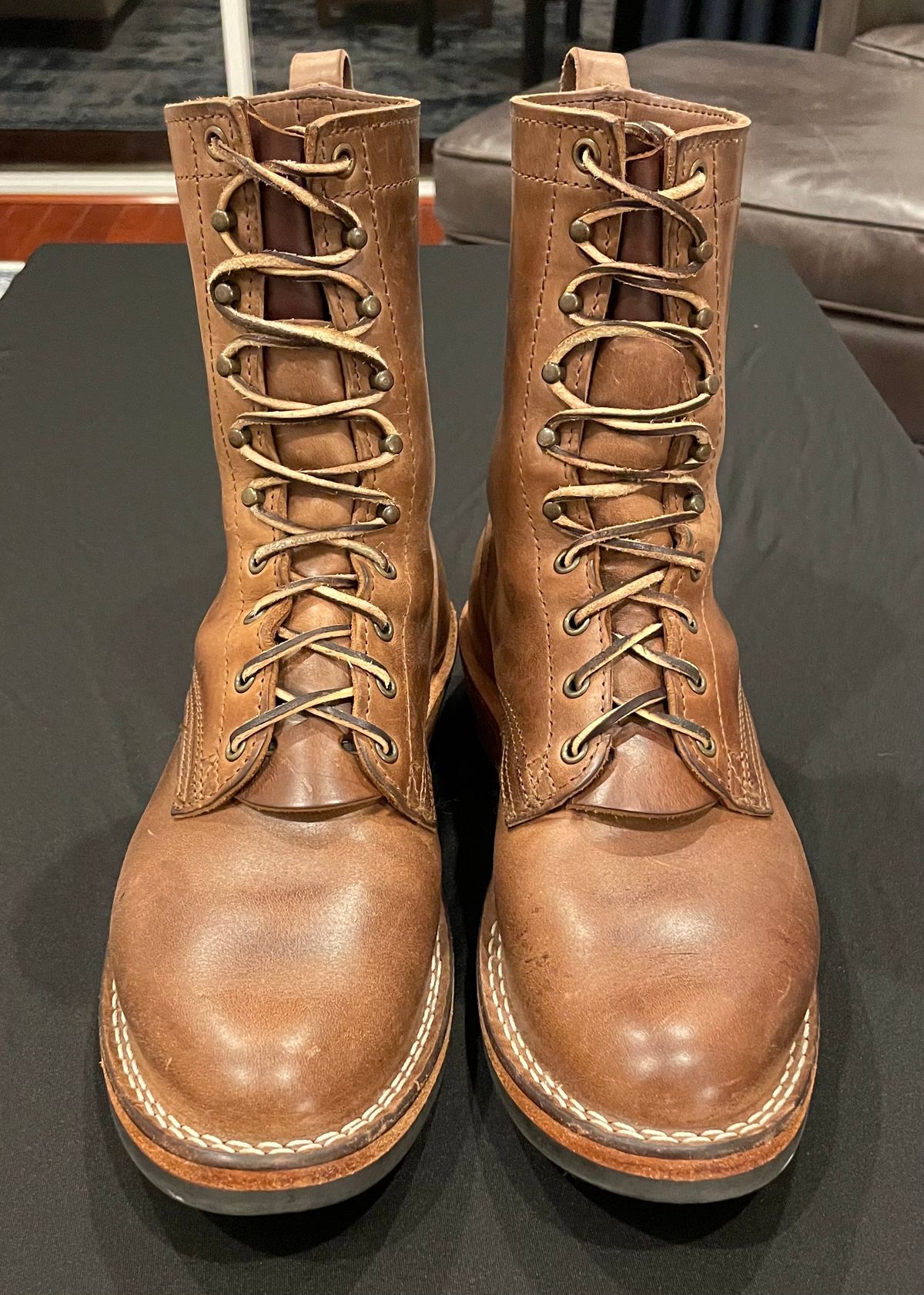 Photo by affa43 on March 6, 2024 of the Nicks Packer in Horween Natural Chromexcel.